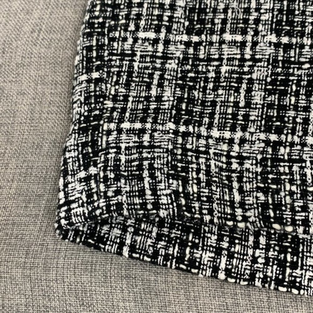 Outback Red Mini Skirt Black & White Size‎ 12 Tweed Knit Faux Leather Waist Trim - Picture 5 of 13